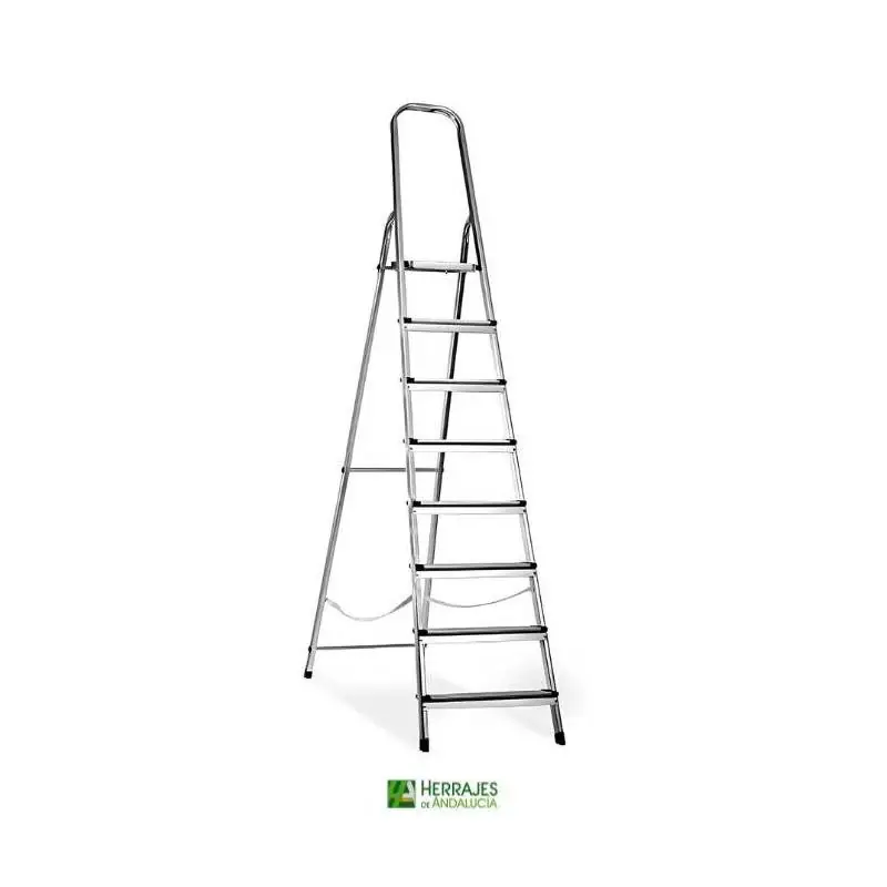 Escalera de aluminio de 8 peldaños-Herrajes de Andalucía