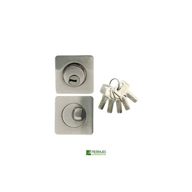 Cilindro botón 47/70 níquel | Herrajes de Andalucía