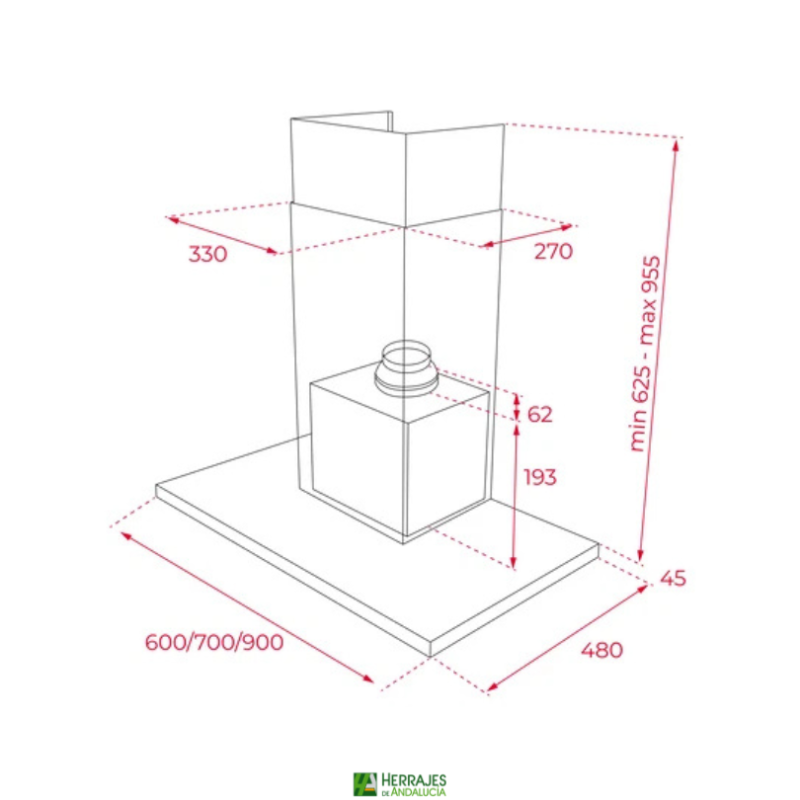 Campana Teka decorativa 4 velocidades | Herrajes de Andalucía