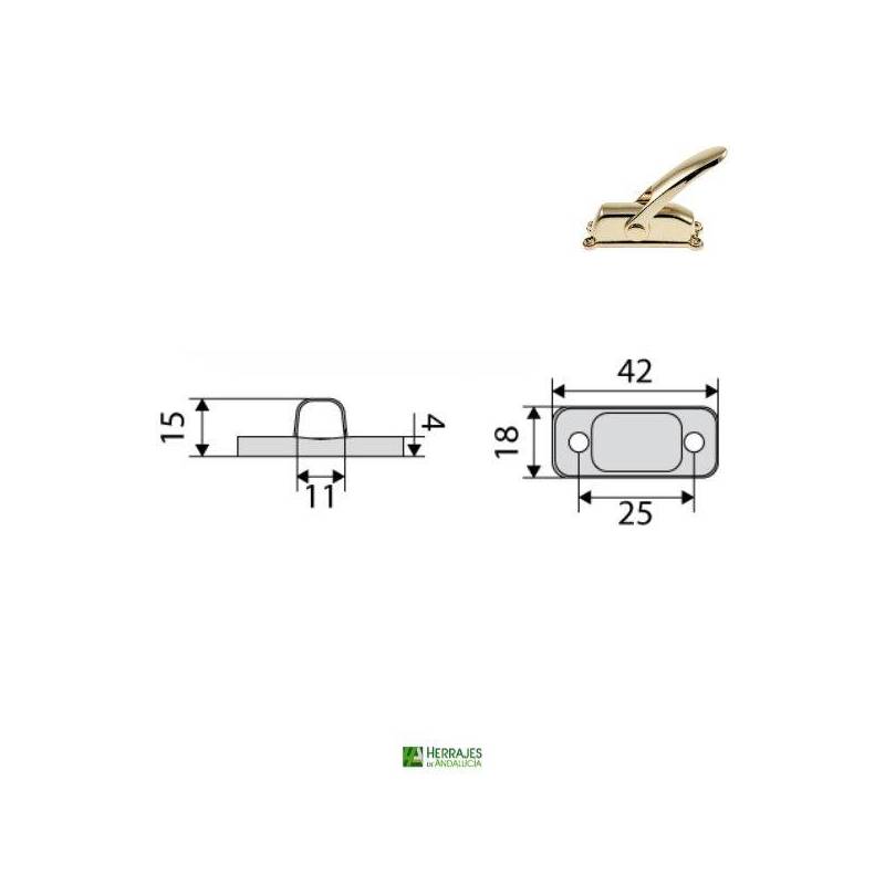 Falleba A620 sobreponer negra | Herrajes Andalucía