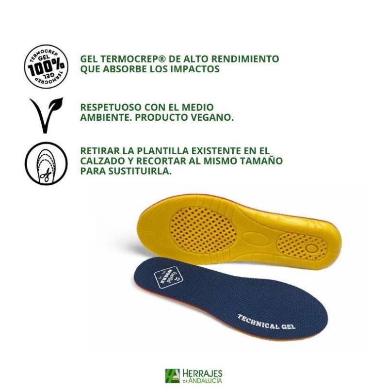 Plantillas Gel Works Plus 43-47 | Herrajes de Andalucía