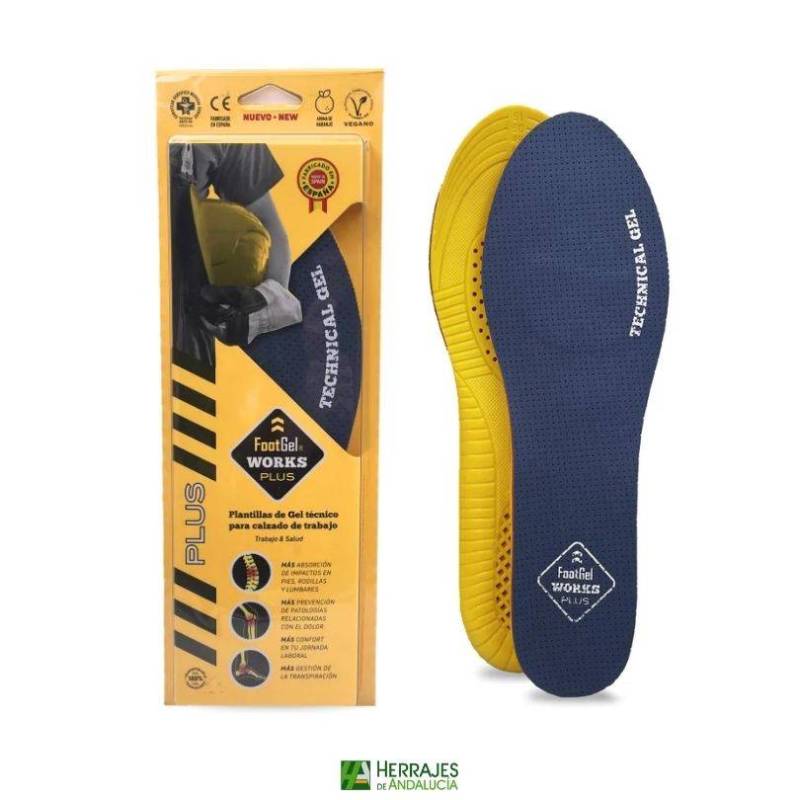 Plantillas Gel Works Plus 43-47 | Herrajes de Andalucía