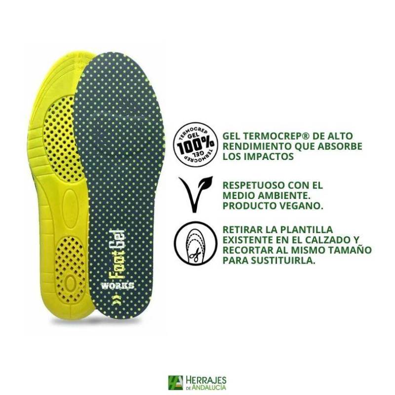 Plantillas FootGel Works Laboral | Herrajes de Andalucía