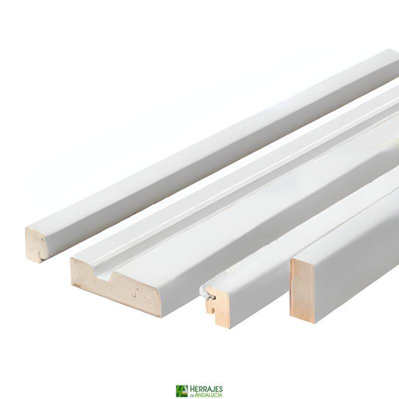 Revestimiento puerta corredera MDF blanca 90x210/105-Herrajes de Andalucía