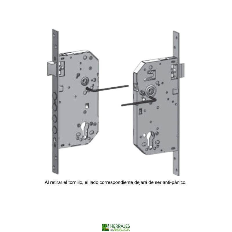 Cerradura R200B escudo E700L , cilindro T60, entrada 50 | Herrajes de Andalucía