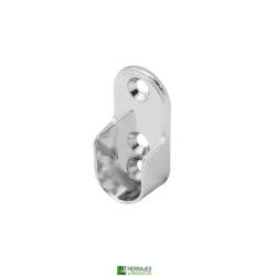 Soporte ovalado 3OV16HN cromado - Herrajes de Andalucía