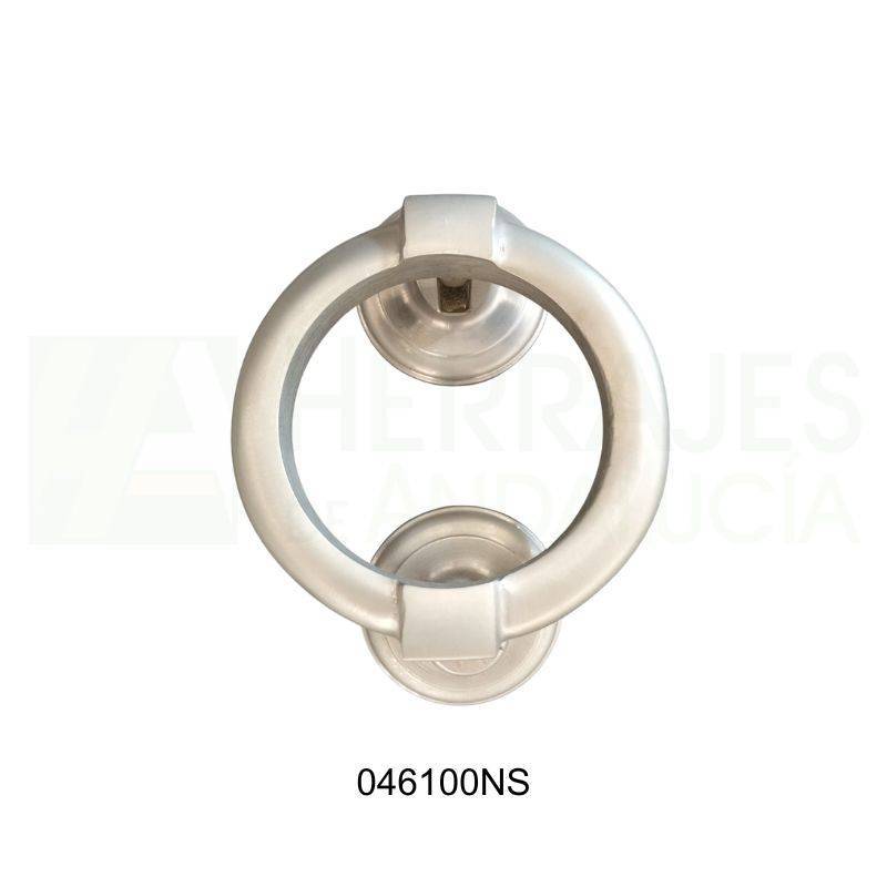 Llamador rosco níquel satinado Ø100 mm modelo 046 | Herrajes de Andalucía