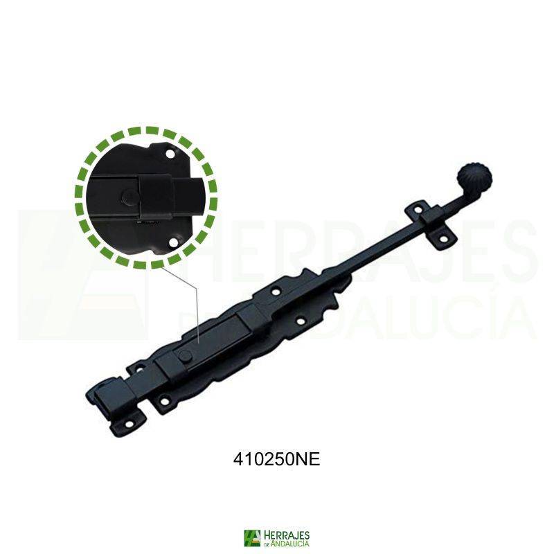 Pasador Modelo 410 negro 250 mm | Herrajes de Andalucía