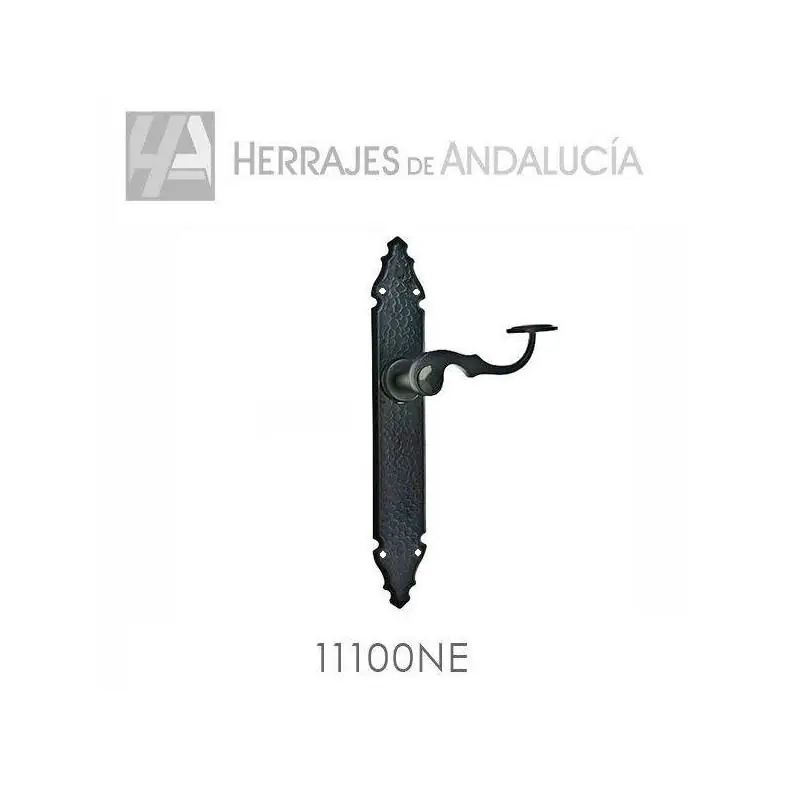 Juego Manivela Hierro Forjado Negro 275x45 mm | Herrajes de Andalucía