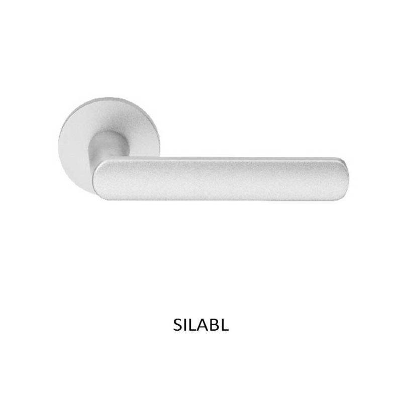 Manivela Sila blanca con roseta XS | Herrajes de Andalucía