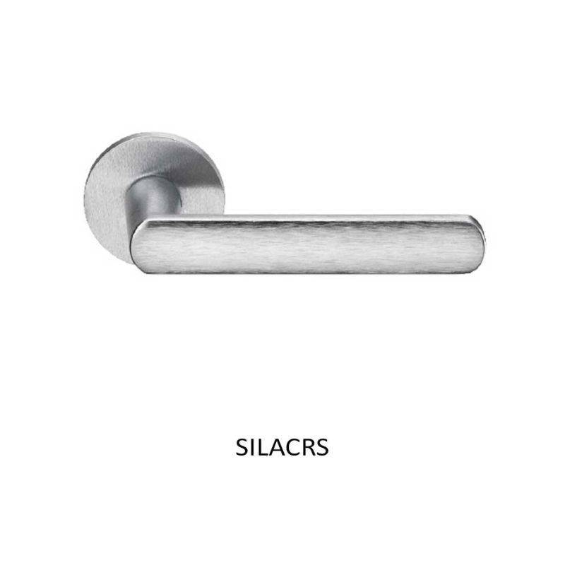 Manivela Sila cromo satinado con roseta XS | Herrajes de Andalucía