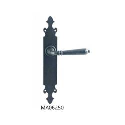 Juego Manivela Hierro Forjado Plata Vieja 275x42 mm | Herrajes de Andalucía