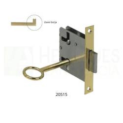 Cerradura embutir mueble 205/15 latón | Herrajes de Andalucía