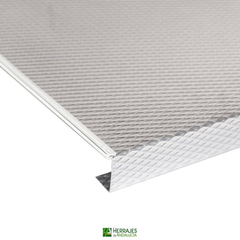Protector fondo mueble 70x58cm aluminio goma | Herrajes de Andalucía