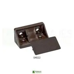 Ángulo con doble tapa 42x20mm Marrón | Herrajes de Andalucía