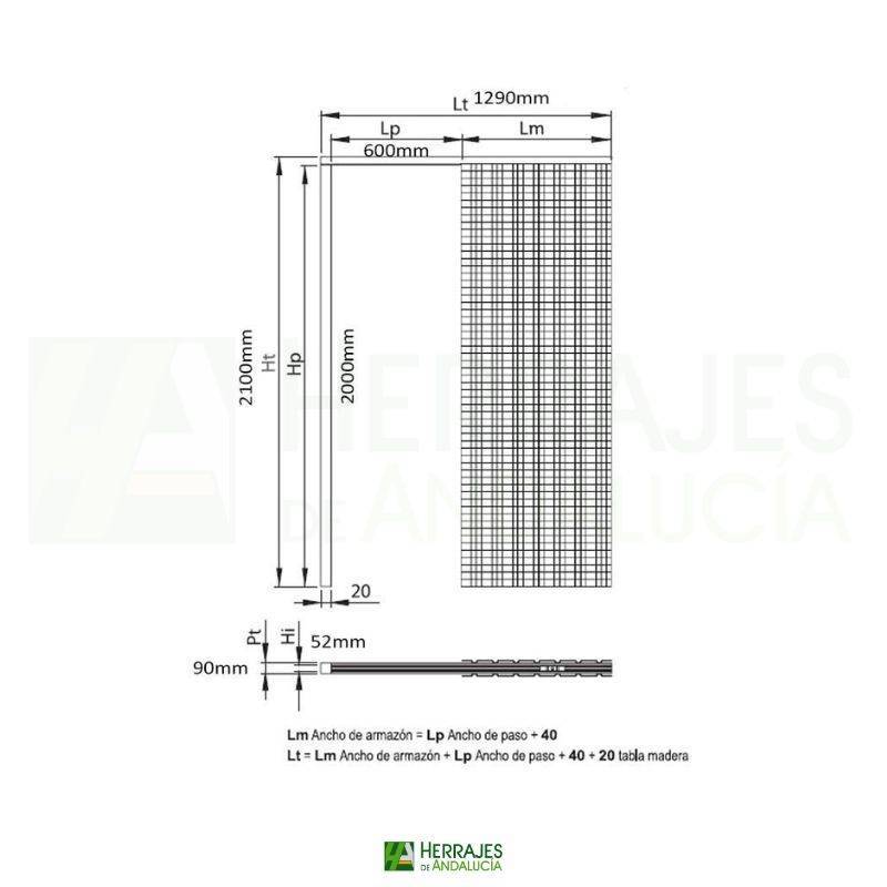 Premarco yeso revocado 62x203 cm | Herrajes de Andalucía