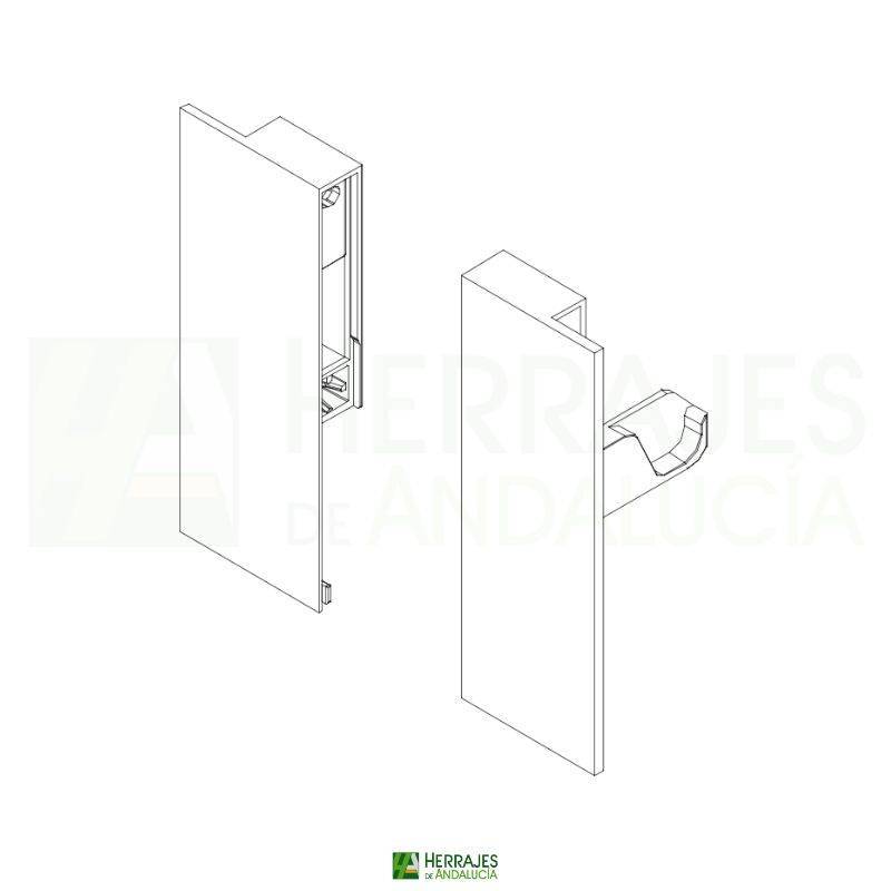 Juego de fijación S‑Line H89 blanco | Herrajes de Andalucía