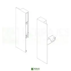 Juego fijación cajón S‑Line H‑121 blanco | Herrajes de Andalucía