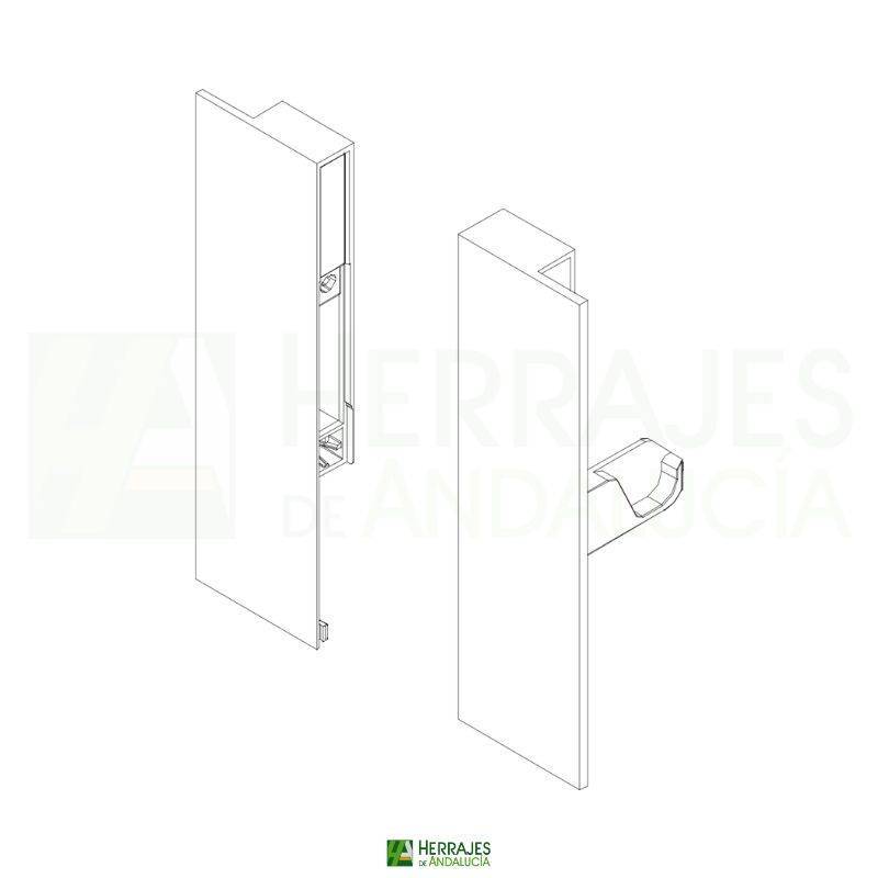 Juego fijación cajón S‑Line H‑121 blanco | Herrajes de Andalucía