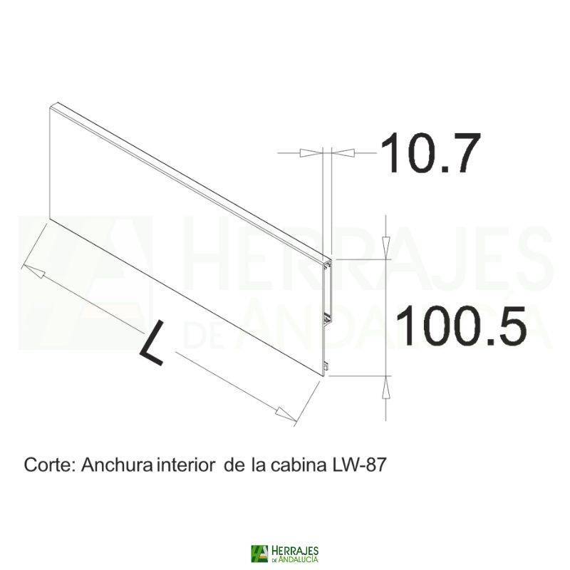 Panel frontal para cajón S‑Line 1100 blanco | Herrajes de Andalucía