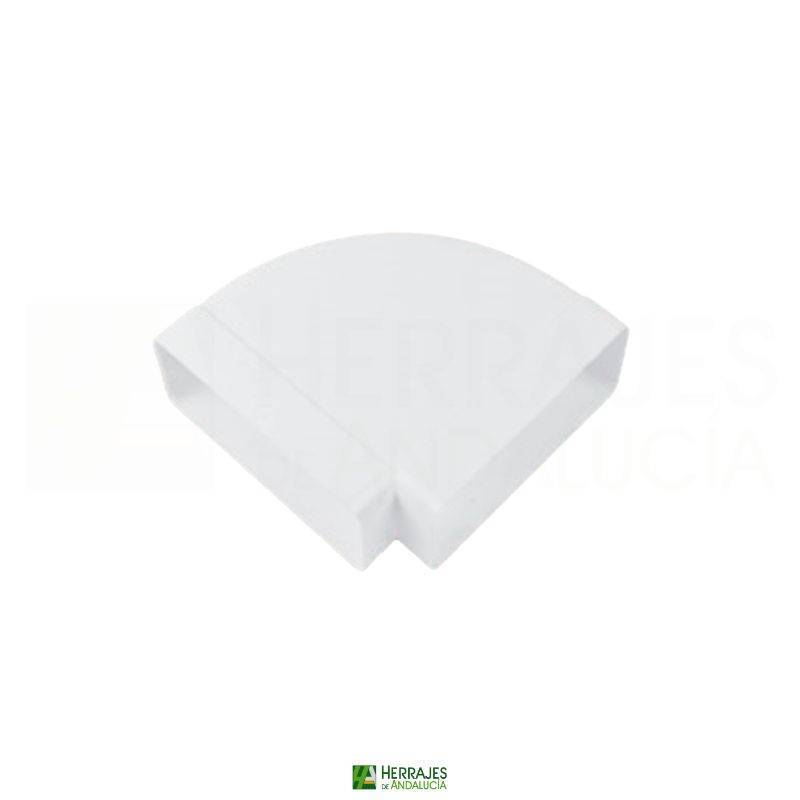 Codo 90º Rectangular Blanco Ventilación | Herrajes de Andalucía