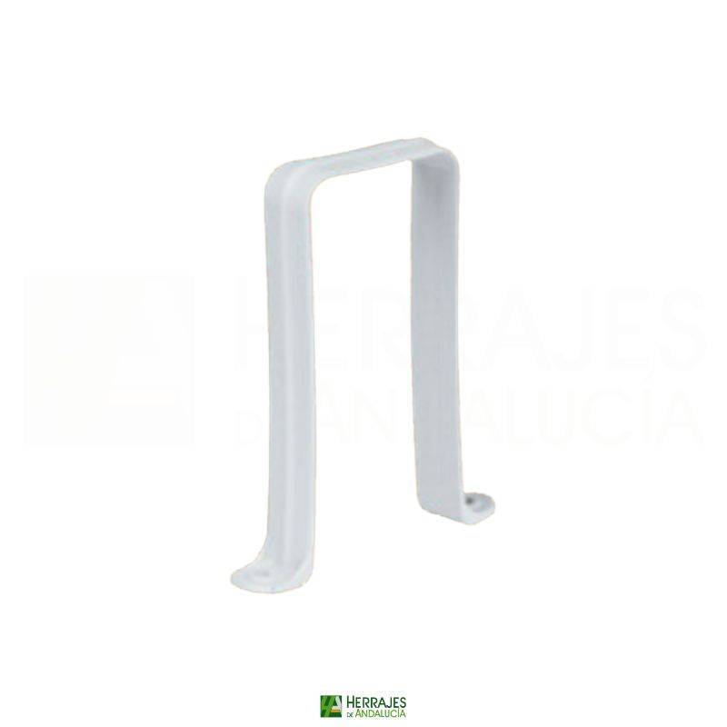 Abrazadera Rectangular Blanca 110×55 | Herrajes de Andalucía