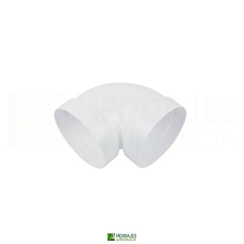 Codo 45º Redondo Blanco Ventilación | Herrajes de Andalucía