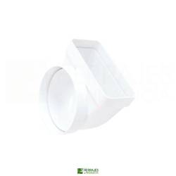 Codo Mixto 90º Blanco Ø100-110x55 | Herrajes de Andalucía