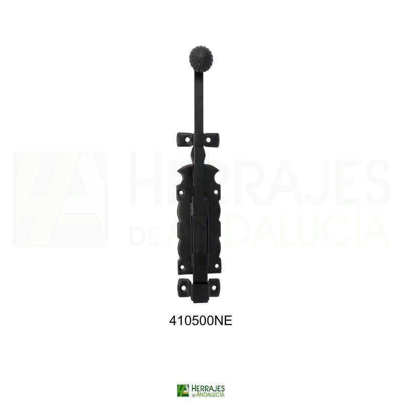 Pasador puertas sobreponer mod.410 rústico color negro | Herrajes de Andalucía