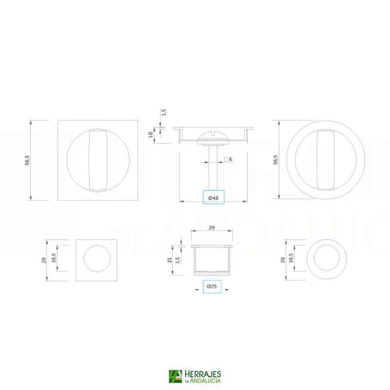 Kit Corredera Condena Modelo 101 Negro | Herrajes de Andalucía