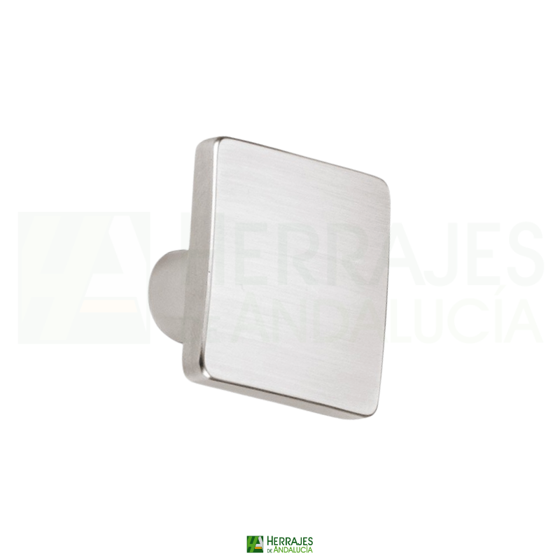 Pomo Wave 50x50 mm Niquelado Cepillado | Herrajes de Andalucía