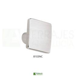 Pomo Wave 32x32 mm Niquelado Cepillado | Herrajes de Andalucía