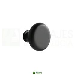 Pomo mueble redondo chato negro mate Ø28 mm | Herrajes de Andalucía