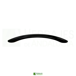 Tirador curva mueble Ítalo negro mate 128 mm | Herrajes de Andalucía