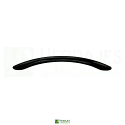 Tirador curva mueble Ítalo negro mate 128 mm | Herrajes de Andalucía