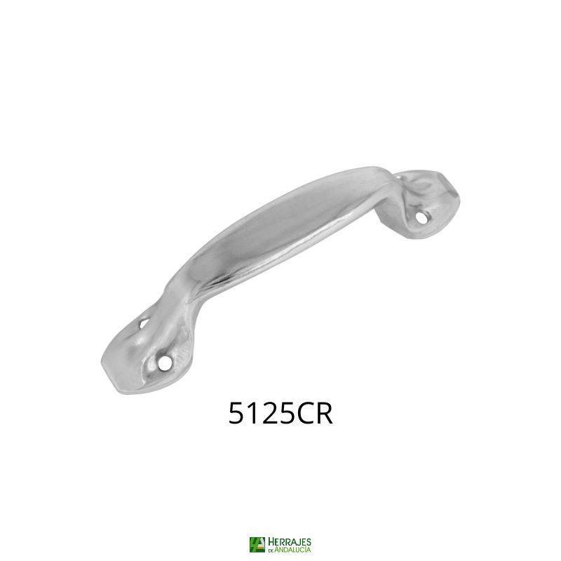 Tirador acero cromado 125 mm | Herrajes de Andalucía