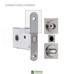 Kit condena cuadrada puertas corredera níquel satinado | Herrajes de Andalucía