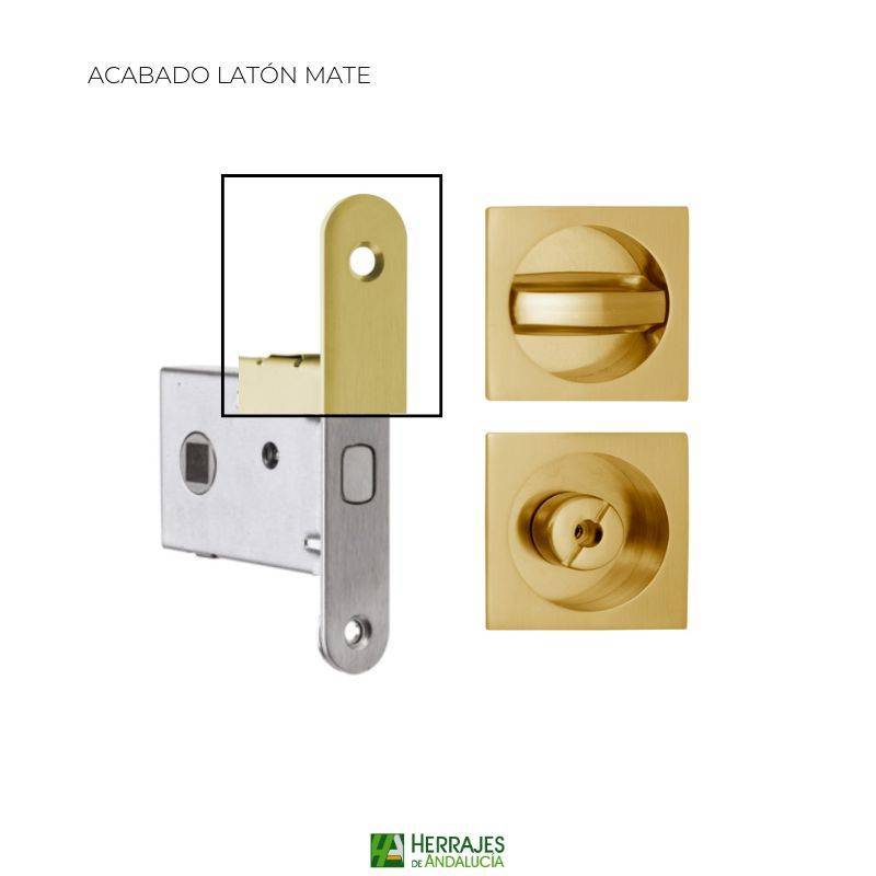Kit condena puertas correderas 101 latón mate | Herrajes de Andalucía