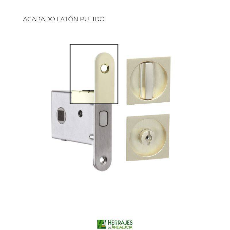 Kit condena puertas correderas 101 latón pulido | Herrajes de Andalucía