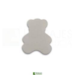 Pomo Mueble Oso 63x53 mm grosor 29 mm madera lacada Gris | Herrajes de Andalucía