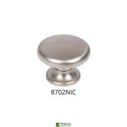 Pomo redondo vintage 30mm níquel cepillado | Herrajes de Andalucía