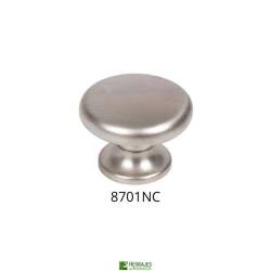 Pomo redondo vintage 35mm níquel cepillado | Herrajes de Andalucía