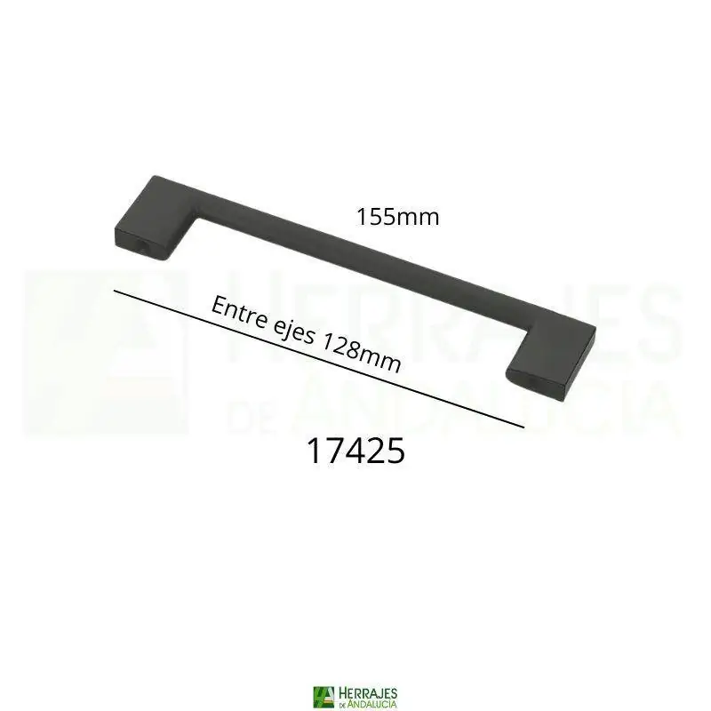 Tirador Matiz 155 mm Negro Mate | Herrajes de Andalucía