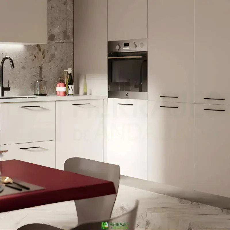 Tirador Matiz 155 mm Negro Mate | Herrajes de Andalucía