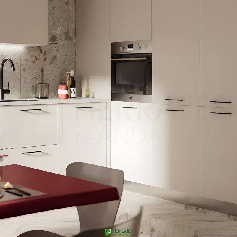 Tirador Matiz 192 mm Negro Mate | Herrajes de Andalucía