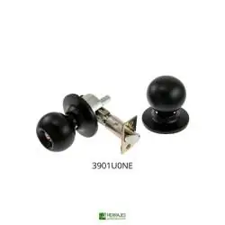 Juego pomo Bola serie 39 color negro | Herrajes de Andalucía