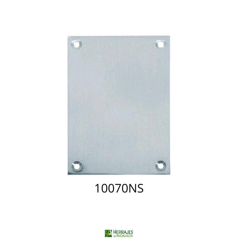 Placa limpieza sin bocallave niquelada 100x70 mm | Herrajes de Andalucía