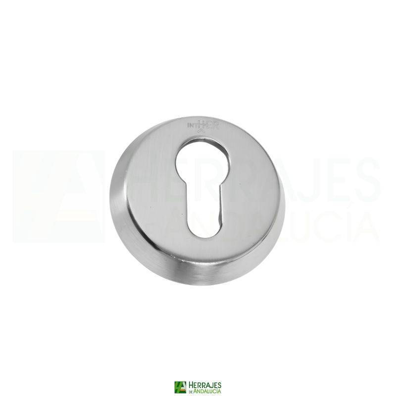 Escudo Seguridad bocallave 53,5mm niquelado satinado  | Herrajes de Andalucía