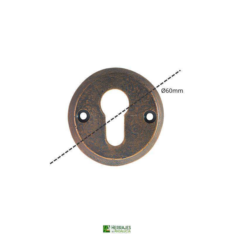 Bocallave redondo Rustik 60cm bronce envejecido | Herrajes de Andalucía