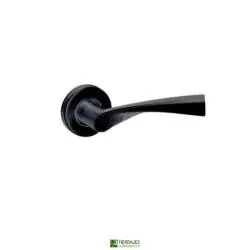 Manivela con roseta Zeus aluminio negro | Herrajes de Andalucía